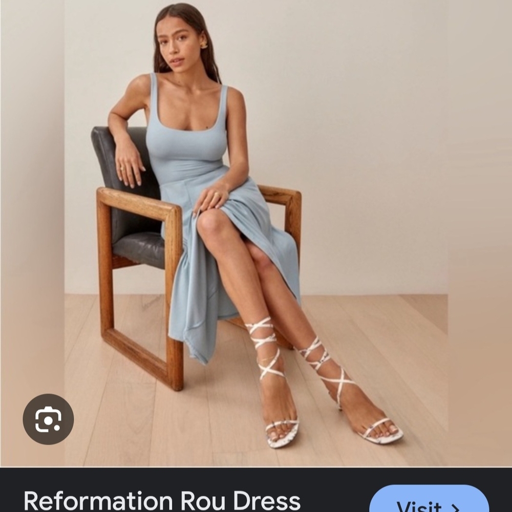 Reformation Women's Blue Rou Dress